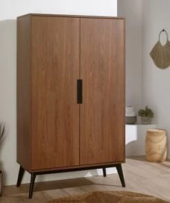 Nateo Concept Commodes Enfant Armoire 2 Portes Noyer -Commodes enfant Soldes 2022 armoire 2 portes noyer 2