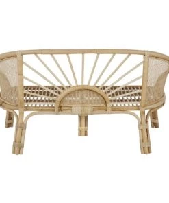 Maisons Du Monde Fauteuils Et Poufs Enfant Banc En Rotin Et Coton Beige Rosé -Commodes enfant Soldes 2022 banc en rotin et coton beige rose 1000 8 21 215517 3