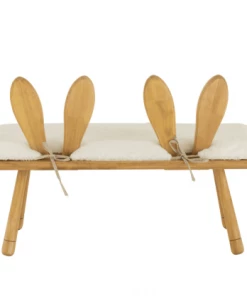 Meubles & Design Tables Et Chaises Enfant Banc Enfant Mignon Dossier Oreilles De Lapin -Commodes enfant Soldes 2022 banc enfant mignon dossier oreilles de lapin 3