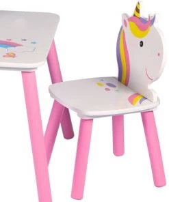 Wadiga Tables Et Chaises Enfant Bureau Avec Chaise Enfant Design Licorne Blanc -Commodes enfant Soldes 2022 bureau avec chaise enfant design licorne blanc 2