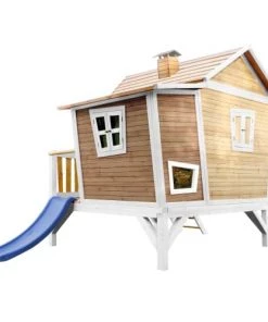 Axi Mobilier De Jardin Enfant Cabane Asymétrique En Bois Sur Pilotis Avec Toboggan 118 Cm Bleu -Commodes enfant Soldes 2022 cabane asymetrique en bois sur pilotis avec toboggan 118 cm bleu 2