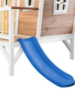 Axi Mobilier De Jardin Enfant Cabane Asymétrique En Bois Sur Pilotis Avec Toboggan 118 Cm Bleu -Commodes enfant Soldes 2022 cabane asymetrique en bois sur pilotis avec toboggan 118 cm bleu 3
