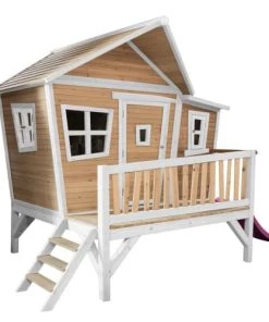 Axi Mobilier De Jardin Enfant Cabane Asymétrique En Bois Sur Pilotis Avec Toboggan 118 Cm Violet -Commodes enfant Soldes 2022 cabane asymetrique en bois sur pilotis avec toboggan 118 cm violet 6