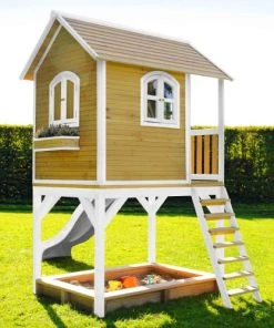 Axi Mobilier De Jardin Enfant Cabane Bois Sur Pilotis Avec Toboggan Blanc -Commodes enfant Soldes 2022 cabane bois sur pilotis avec toboggan blanc 2