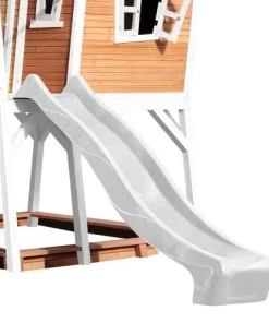 Axi Mobilier De Jardin Enfant Cabane De En Bois Brun/blanc Et Toboggan Blanc -Commodes enfant Soldes 2022 cabane de en bois brun blanc et toboggan blanc 3