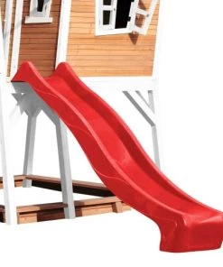 Axi Mobilier De Jardin Enfant Cabane De En Bois Brun/blanc Et Toboggan Rouge -Commodes enfant Soldes 2022 cabane de en bois brun blanc et toboggan rouge 4