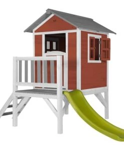 Sunny Mobilier De Jardin Enfant Cabane Rouge Sur Pilotis