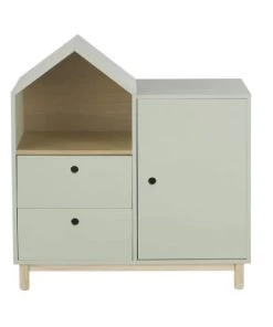 Maisons Du Monde Commodes Enfant Cabinet De Rangement 1 Porte 1 Niche 2 Tiroirs Vert
