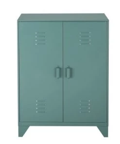 Maisons Du Monde Commodes Enfant Cabinet De Rangement 2 Portes En Métal Vert