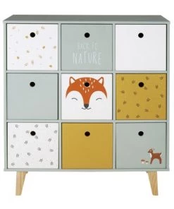 Maisons Du Monde Commodes Et Tables à Langer Cabinet De Rangement Bébé 9 Tiroirs Multicolore