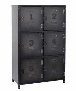 Maisons Du Monde Commodes Et Cabinets Cabinet De Rangement Indus 6 Casiers En Métal -Commodes enfant Soldes 2022 cabinet de rangement indus 6 casiers en metal 1000 13 38 143374 7