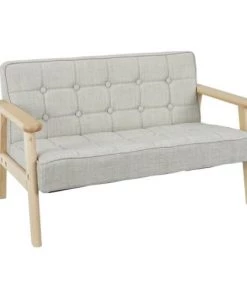 Altobuy Fauteuils Et Poufs Enfant Canapé Enfant Gris Avec Dossier Capitonné