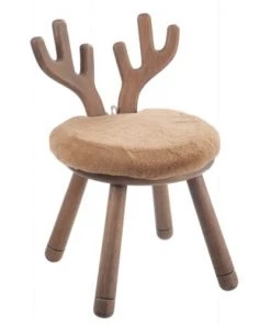 LANADECO Tables Et Chaises Enfant Chaise Cerf En Bois Naturel