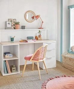 Maisons Du Monde Fauteuils Et Poufs Enfant Chaise En Velours Terracotta, Rotin Et Bouleau -Commodes enfant Soldes 2022 chaise en velours terracotta rotin et bouleau 1000 6 32 215651 11