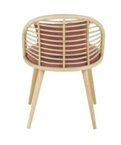 Maisons Du Monde Fauteuils Et Poufs Enfant Chaise En Velours Terracotta, Rotin Et Bouleau -Commodes enfant Soldes 2022 chaise en velours terracotta rotin et bouleau 1000 6 32 215651 6