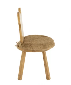 Meubles & Design Tables Et Chaises Enfant Chaise Enfant Avec Dossier Ourson Et Coussin Marron -Commodes enfant Soldes 2022 chaise enfant avec dossier ourson et coussin marron 2
