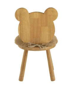 Meubles & Design Tables Et Chaises Enfant Chaise Enfant Avec Dossier Ourson Et Coussin Marron -Commodes enfant Soldes 2022 chaise enfant avec dossier ourson et coussin marron 3