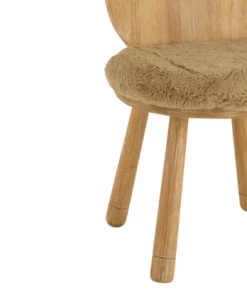 Meubles & Design Tables Et Chaises Enfant Chaise Enfant Avec Dossier Ourson Et Coussin Marron -Commodes enfant Soldes 2022 chaise enfant avec dossier ourson et coussin marron 5