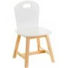 Wadiga Tables Et Chaises Enfant Chaise Enfant Blanc Et Bois - 28x28x50cm -Commodes enfant Soldes 2022 chaise enfant blanc et bois 28x28x50cm