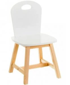 Wadiga Tables Et Chaises Enfant Chaise Enfant Blanc Et Bois - 28x28x50cm