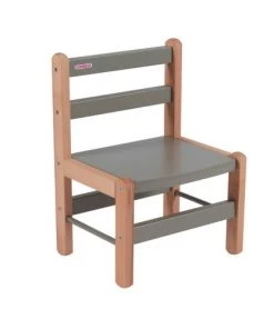 Combelle Tables Et Chaises Enfant Chaise Enfant Louise - Bicolore Gris - 33x46x27 Cm