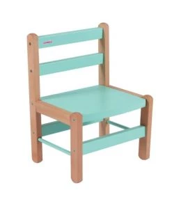 Combelle Tables Et Chaises Enfant Chaise Enfant Louise - Bicolore Vert Menthe - 33x46x27 Cm