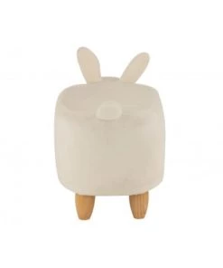 LANADECO Fauteuils Et Poufs Enfant Chaise Tabouret Enfant Mouton Bois Et Textile Blanc -Commodes enfant Soldes 2022 chaise tabouret enfant mouton bois et textile blanc 3