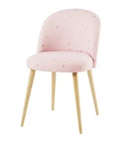 Maisons Du Monde Chaises Chaise Vintage Rose Motifs étoiles Dorées