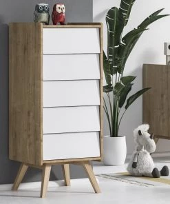 Vox Commodes Enfant Chiffonnier Naturel Blanc -Commodes enfant Soldes 2022 chiffonnier naturel blanc 1