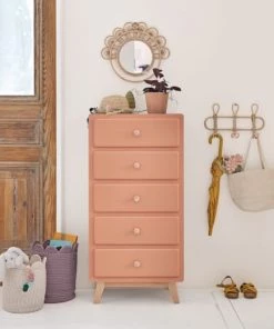 Maisons Du Monde Commodes Enfant Chiffonnier Vintage 5 Tiroirs Terracotta -Commodes enfant Soldes 2022 chiffonnier vintage 5 tiroirs terracotta 1000 6 1 205944 6