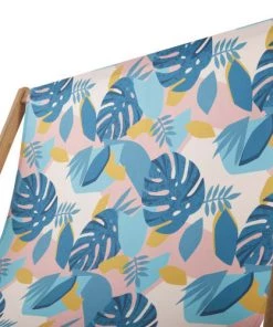 Maisons Du Monde Mobilier De Jardin Enfant Chilienne Enfant Double En Acacia Massif Et Toile Imprimé Tropical Rose, Bleu Et Vert -Commodes enfant Soldes 2022 chilienne enfant double en acacia massif et toile imprime tropical rose bleu et vert 1000 14 37 209998 3