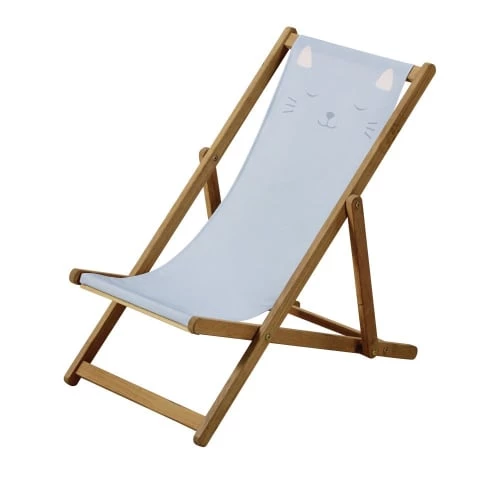 Maisons Du Monde Bains De Soleil Et Chaises Longues Chilienne Enfant En Acacia Massif Et Toile Grise Imprimé Chat 1 Maisons Du Monde Bains De Soleil Et Chaises Longues Chilienne Enfant En Acacia Massif Et Toile Grise Imprimé Chat