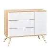 Sauthon Commodes Enfant Commode 1 Porte 3 Tiroirs 95x115x50cm En Bois Blanc -Commodes enfant Soldes 2022 commode 1 porte 3 tiroirs 95x115x50cm en bois blanc