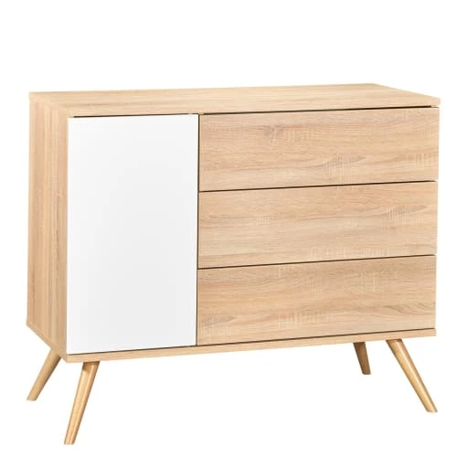 Sauthon Commodes Enfant Commode 1 Porte 3 Tiroirs 95x115x50cm En Bois Marron 3 Sauthon Commodes Enfant Commode 1 Porte 3 Tiroirs 95x115x50cm En Bois Marron