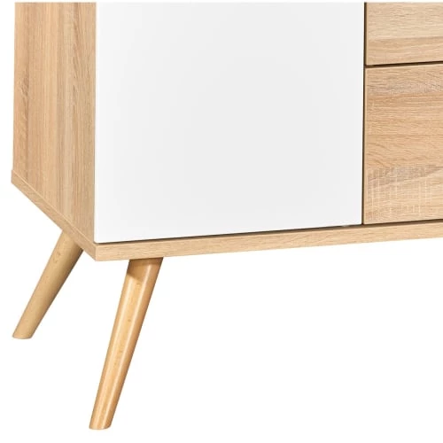 Sauthon Commodes Enfant Commode 1 Porte 3 Tiroirs 95x115x50cm En Bois Marron 4 Sauthon Commodes Enfant Commode 1 Porte 3 Tiroirs 95x115x50cm En Bois Marron – Image 2