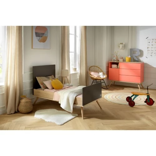 Sauthon Original Commodes Enfant Commode 1 Porte 3 Tiroirs 95x115x51cm Orange 5 Sauthon Original Commodes Enfant Commode 1 Porte 3 Tiroirs 95x115x51cm Orange – Image 3