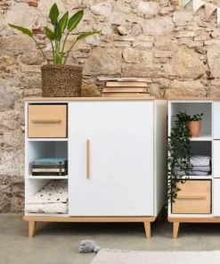 Wookids Commodes Enfant Commode 1 Porte Bleu Ciel -Commodes enfant Soldes 2022 commode 1 porte bleu ciel 5