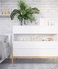 Kocot Kids Commodes Enfant Commode 3 Tiroirs 1 Niche Blanc Naturel -Commodes enfant Soldes 2022 commode 3 tiroirs 1 niche blanc naturel 1