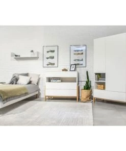 Kocot Kids Commodes Enfant Commode 3 Tiroirs 1 Niche Blanc Naturel -Commodes enfant Soldes 2022 commode 3 tiroirs 1 niche blanc naturel 2