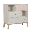 Gami Commodes Enfant Commode 3 Tiroirs 2 Niches Châtaignier Blanchi -Commodes enfant Soldes 2022 commode 3 tiroirs 2 niches chataignier blanchi