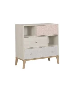 Gami Commodes Enfant Commode 3 Tiroirs 2 Niches Châtaignier Blanchi -Commodes enfant Soldes 2022 commode 3 tiroirs 2 niches chataignier blanchi 4
