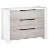 Sauthon Commodes Enfant Commode 3 Tiroirs 94x130x52cm En Bois Blanc