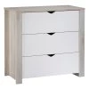 Sauthon Commodes Enfant Commode 3 Tiroirs 94x98x51cm En Bois Blanc -Commodes enfant Soldes 2022 commode 3 tiroirs 94x98x51cm en bois blanc