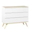 Sauthon Commodes Enfant Commode 3 Tiroirs 95x115x51cm En Bois Blanc -Commodes enfant Soldes 2022 commode 3 tiroirs 95x115x51cm en bois blanc