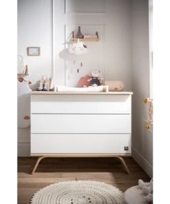 Sauthon Commodes Enfant Commode 3 Tiroirs 95x115x51cm En Bois Blanc -Commodes enfant Soldes 2022 commode 3 tiroirs 95x115x51cm en bois blanc 3