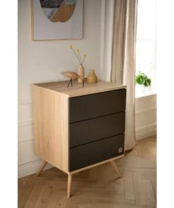 Sauthon Original Commodes Enfant Commode 3 Tiroirs 95x68x60cm Gris -Commodes enfant Soldes 2022 commode 3 tiroirs 95x68x60cm gris 2