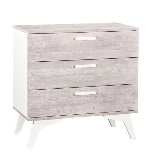 Sauthon Commodes Enfant Commode 3 Tiroirs 95x96x51cm En Bois Gris 3 Sauthon Commodes Enfant Commode 3 Tiroirs 95x96x51cm En Bois Gris