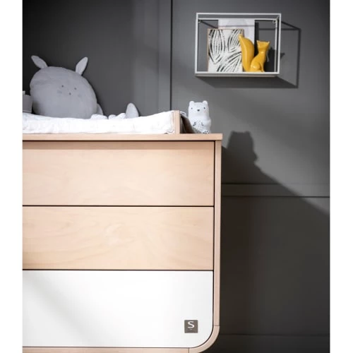 Sauthon Original Commodes Enfant Commode 3 Tiroirs 97x87x48cm En Bois Blanc 6 Sauthon Original Commodes Enfant Commode 3 Tiroirs 97x87x48cm En Bois Blanc – Image 4