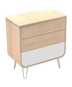 Sauthon Original Commodes Enfant Commode 3 Tiroirs 97x87x48cm En Bois Blanc