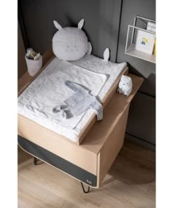 Sauthon Original Commodes Enfant Commode 3 Tiroirs 97x87x48cm En Bois Gris -Commodes enfant Soldes 2022 commode 3 tiroirs 97x87x48cm en bois gris 3